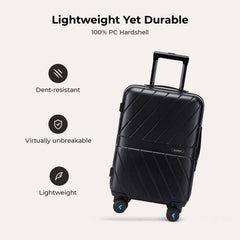 Daren 16-20 Inch Lightweight Hardside Carry-On Suitcase