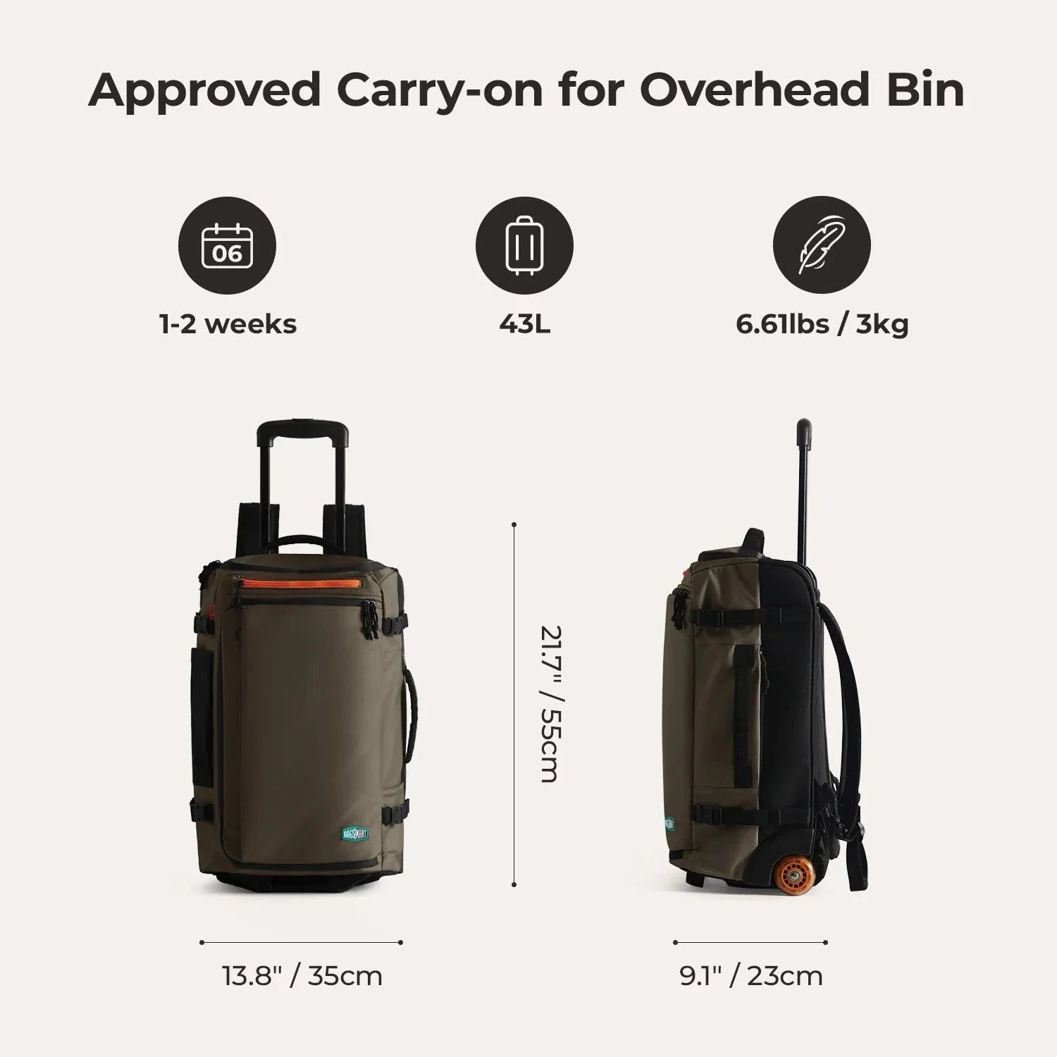 Blast 43L Roller Backpack