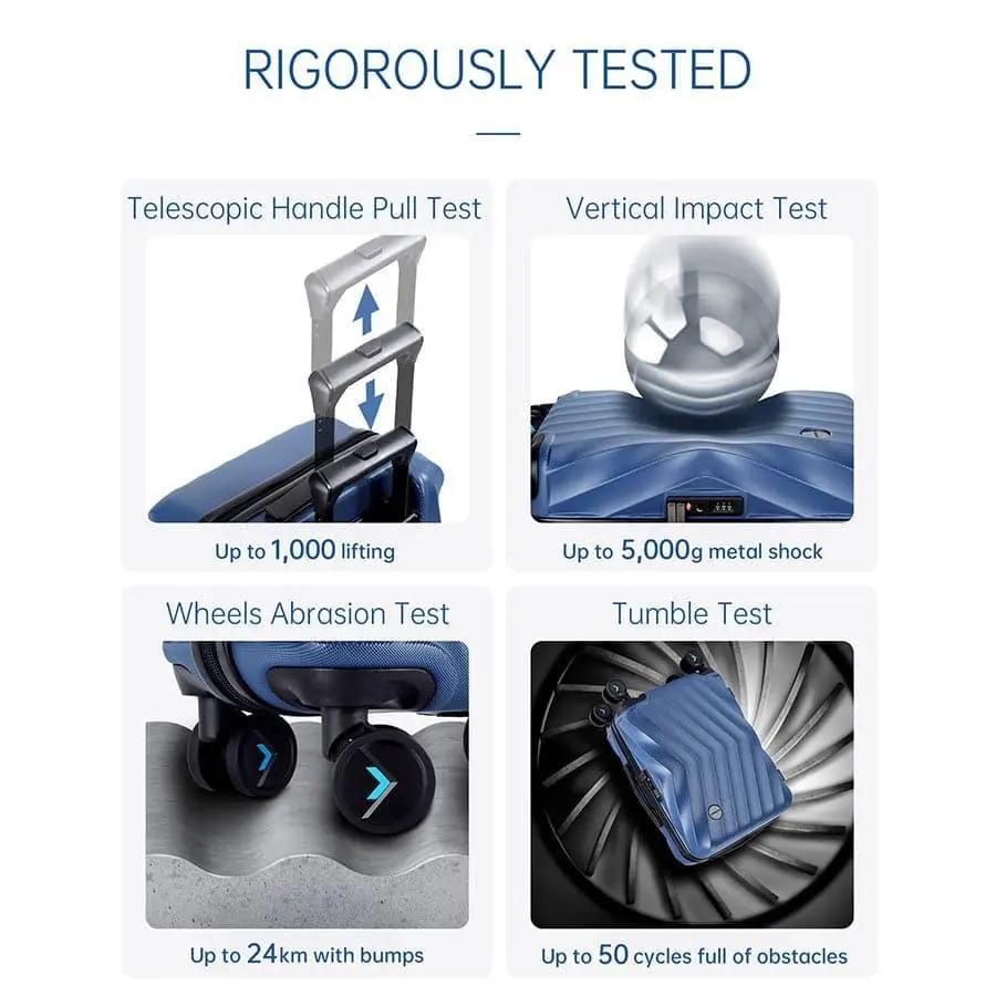 Globetrotter 20" Hardside Rolling Carry-on Stylish Suitcase