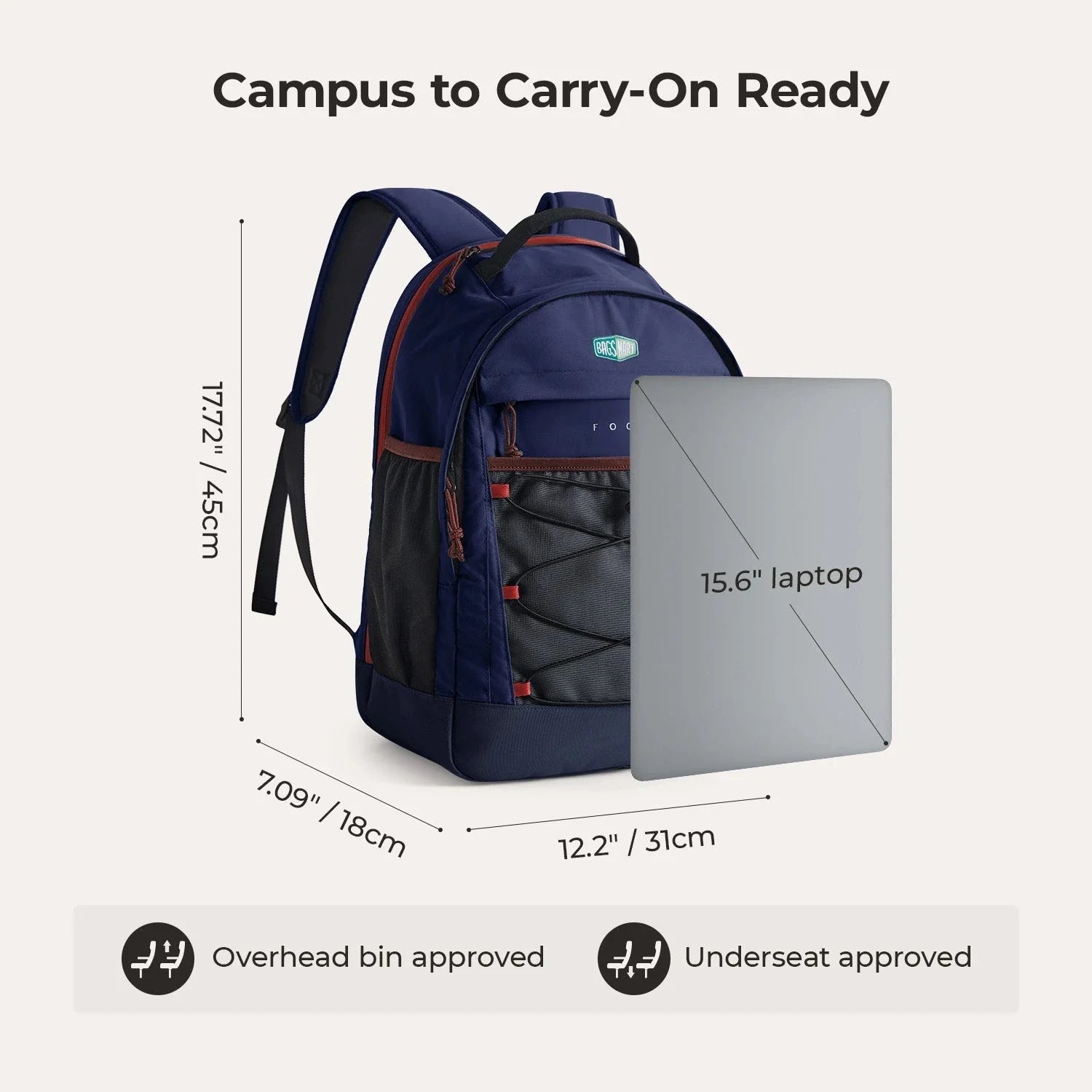 Focus 15.6" Laptop Backpack
