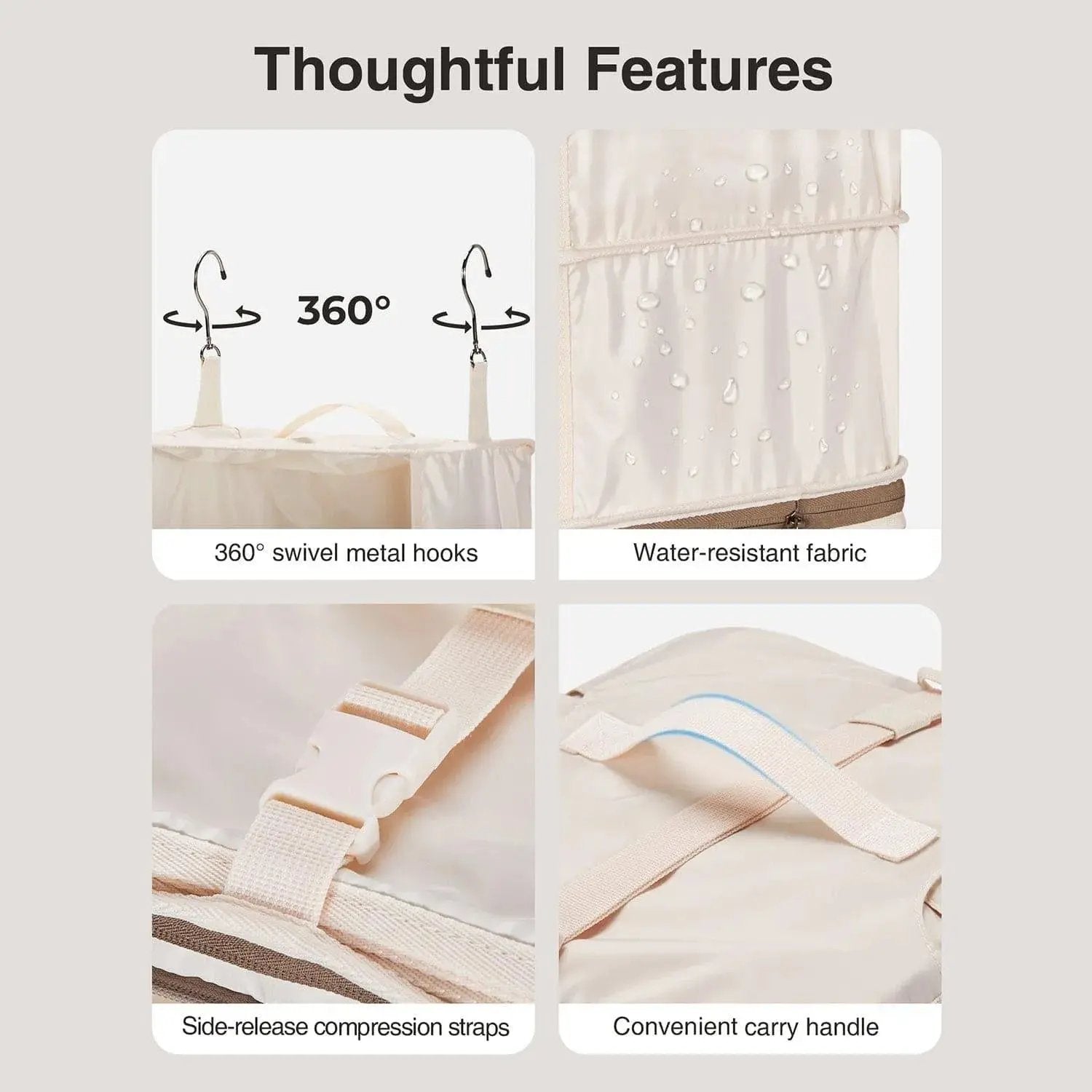 Hanging Foldable Compression Packing Cubes