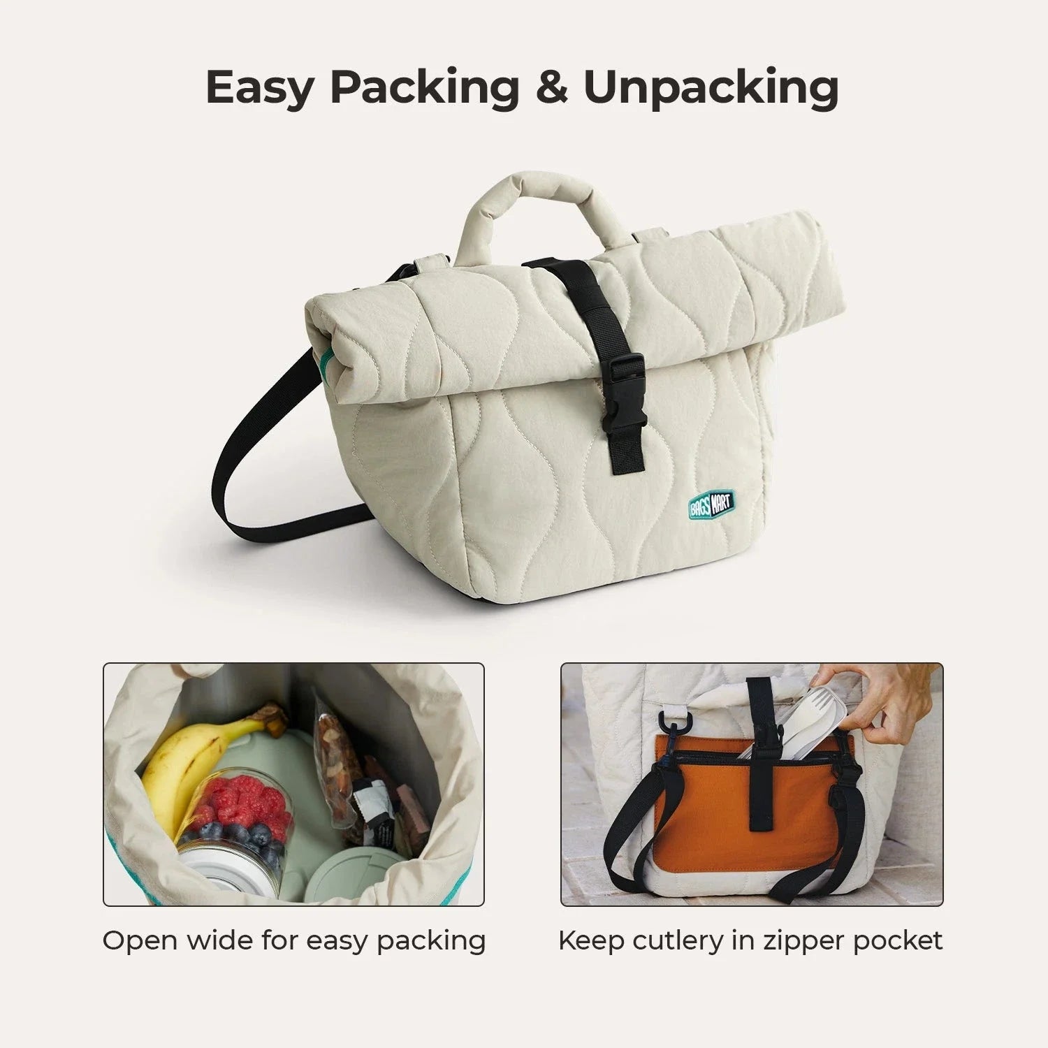 (FREE GIFT) Paz Roll Top Lunch Bag