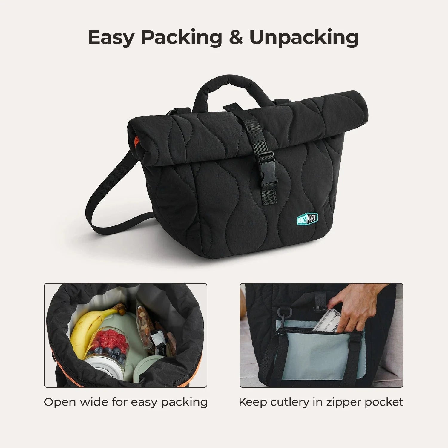 Paz Roll Top Lunch Bag