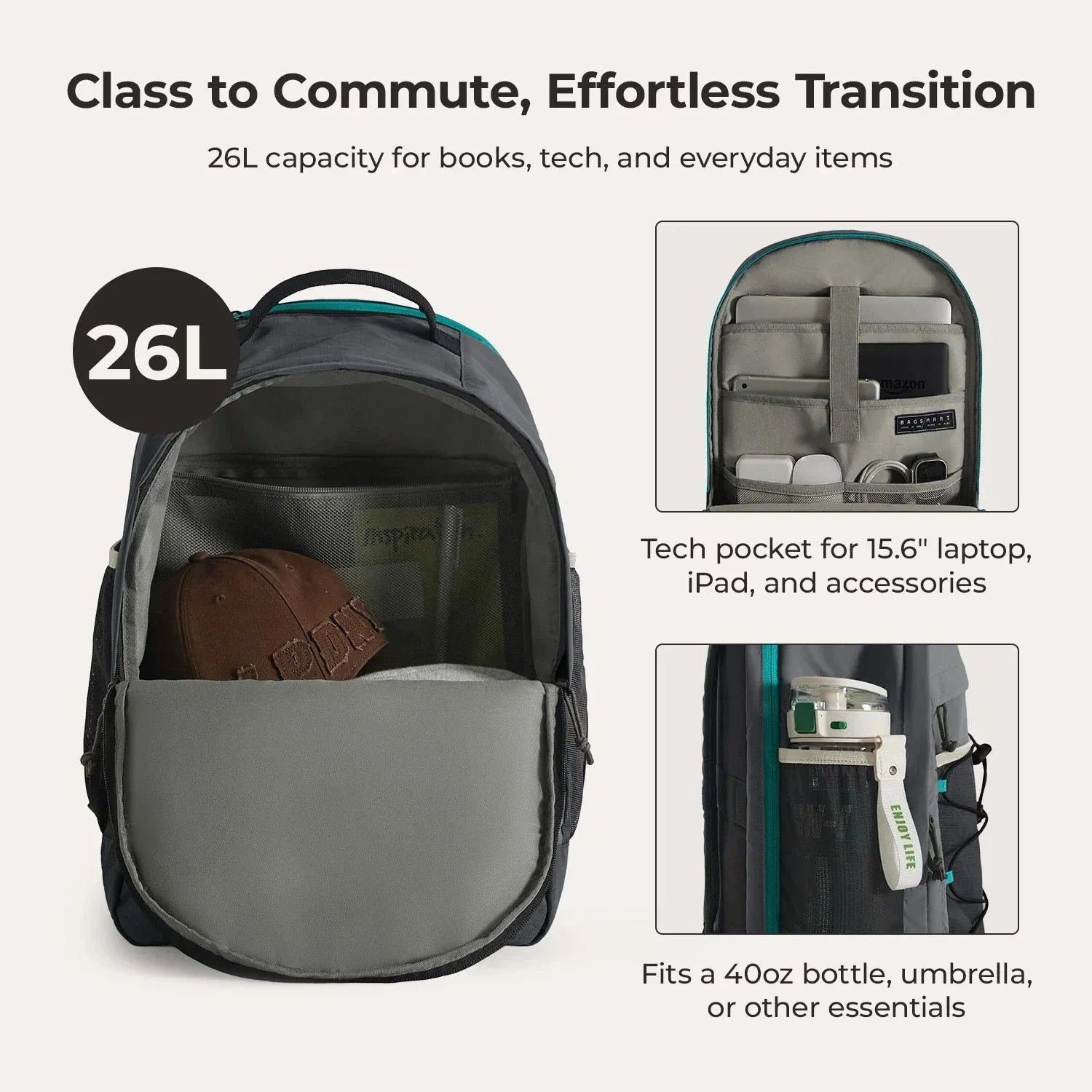 Focus 15.6" Laptop Backpack