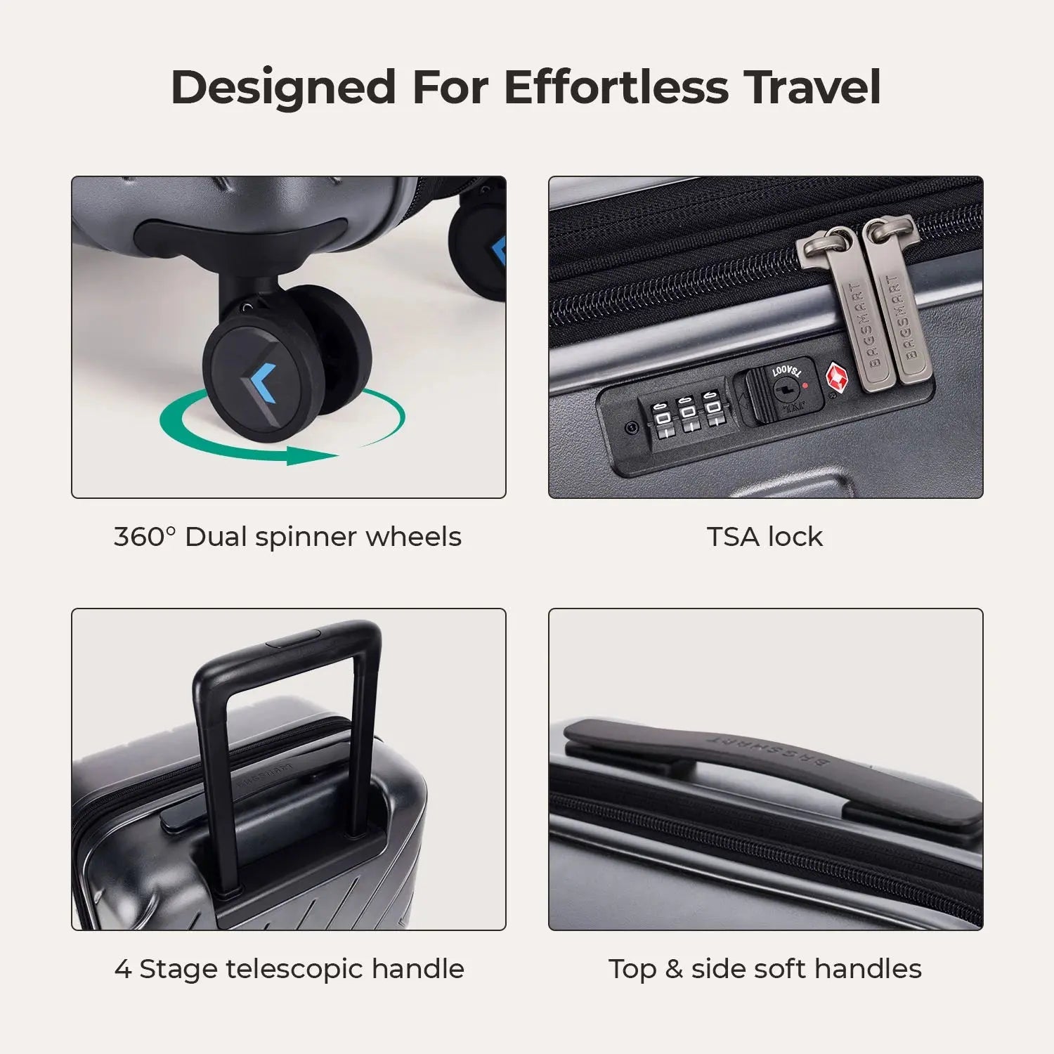 Daren 16-20 Inch Lightweight Hardside Carry-On Suitcase